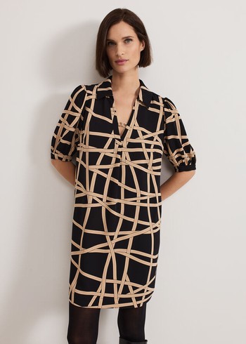 Phase Eight Darlia Ribbon Tunic Dress Brown Canada | MNRZEI-329